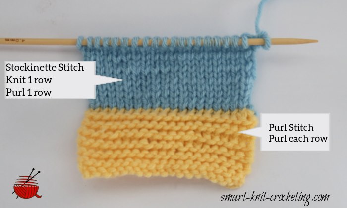 Knit and purl patterns - Gathered