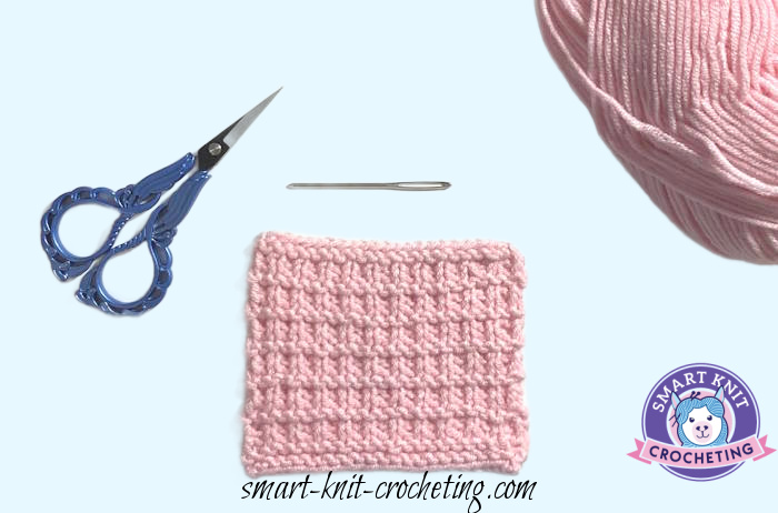 Ridged Rib Stitch Pattern Ridged rib knit stitch pattern worked in pin acrylic yarn