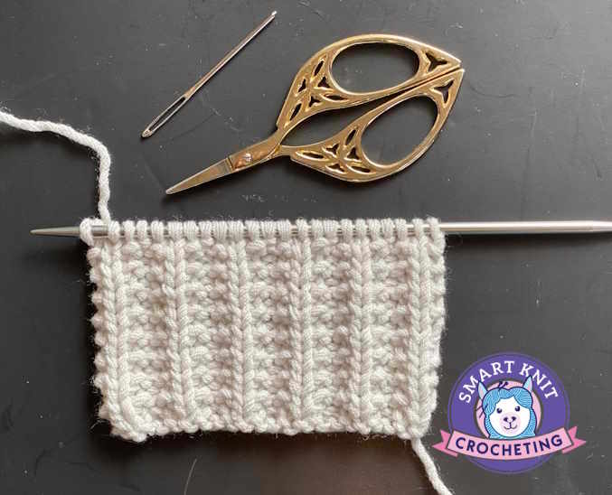 Seeded Rib Knit Stitch Pattern BeginnerFriendly