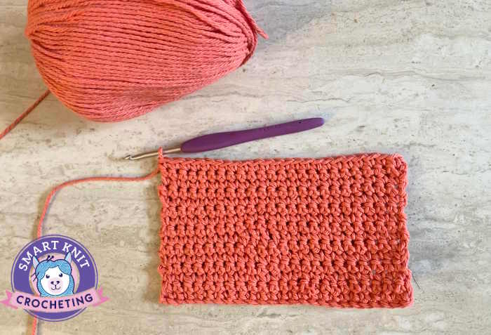 Partial swath of single crochet dishcloth free pattern
