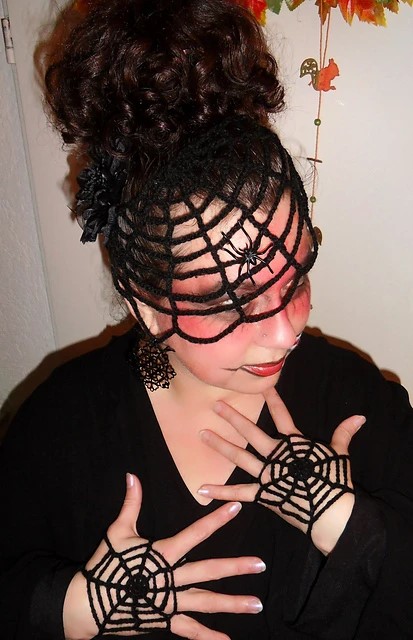 Spider web mit crochet-pattern
