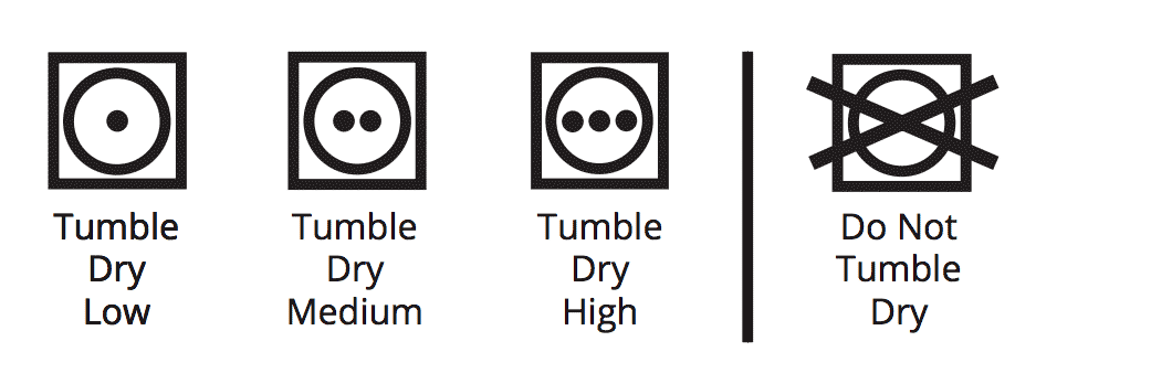 Drying instructions symbols on the Yarn Label Drying instructions symbols on the Yarn Label