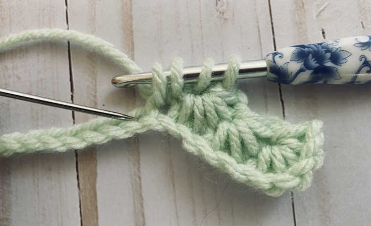 Step by step star stitch:  Step 4