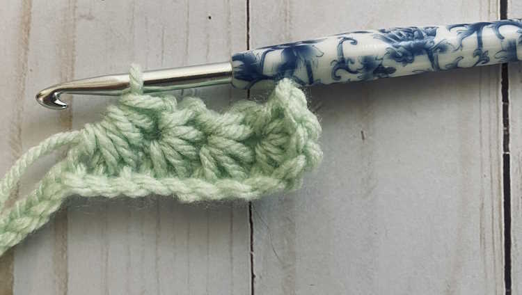 Crochet Star Stitch:  Pull through 6 loops