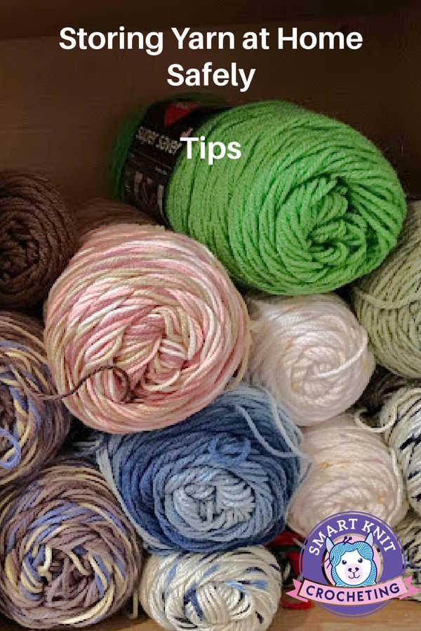 Storing yarn at home safely pin image