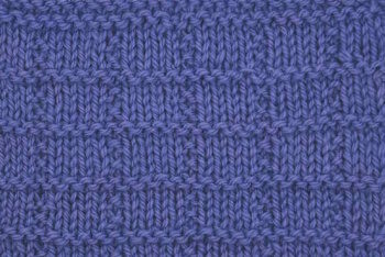 Thumbnail of the Knit Tile Stitch worked in blue