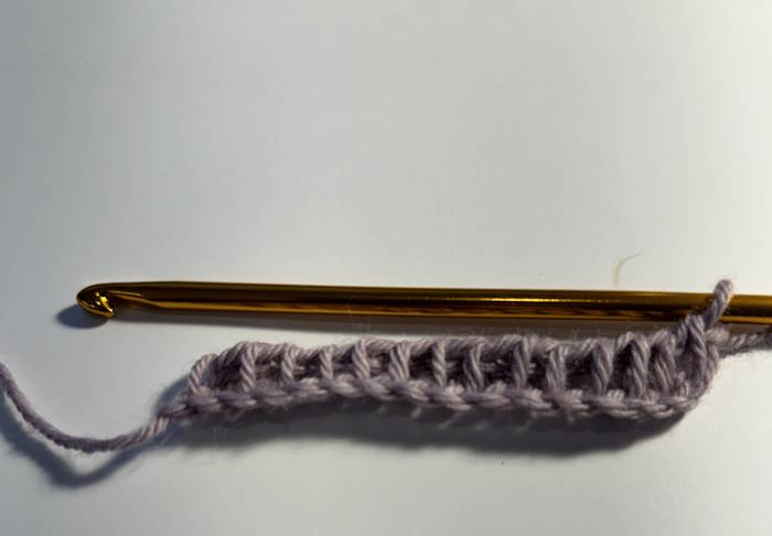 Tunisian full stitch return pass