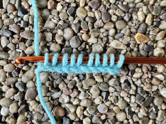 Tunisian crochet knit stitch first chain stitch row Tunisian crochet knit stitch first chain stitch row