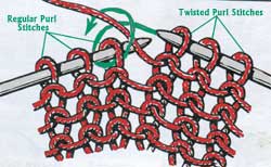 Twisted Purl Stitch Twisted Purl Stitch
