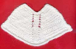 Sometimes Twisted Stitches are Not Mistakes Sample swatch using how to use twisted stitches when knitting raglan sweaters.