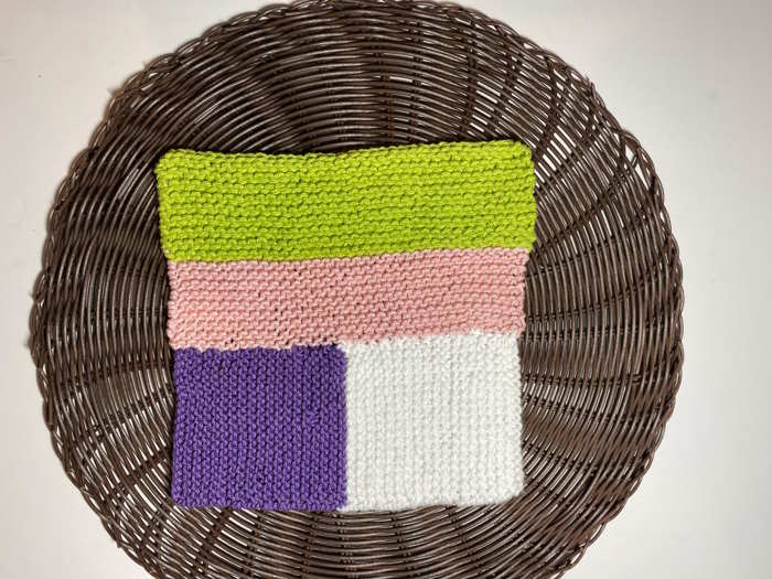 Which way is up? The easy garter stitch dishcloth requires you to pick up stitches and work in a different direction. This step-by-step dishcloth pattern tutorial will cover this technique.