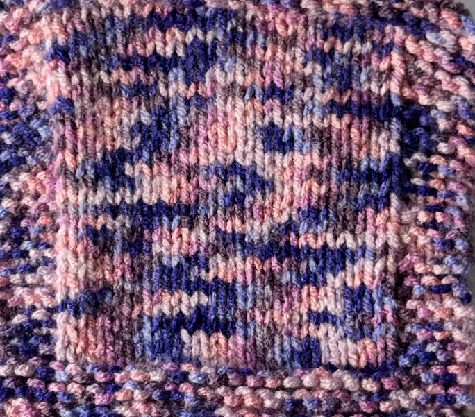 Stitch definition is often hard to see in varigated yarns