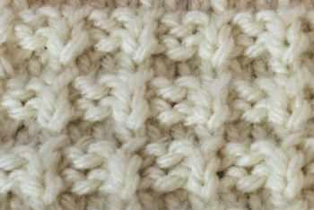 Knit waffle stitch 