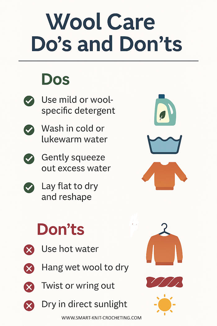 The Do's and Don'ts of Washing Wool in an Infographic