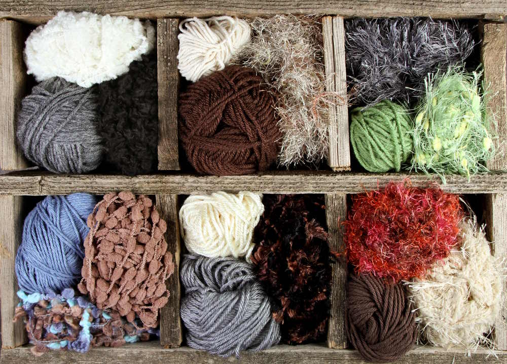 yarn in various colors and textures